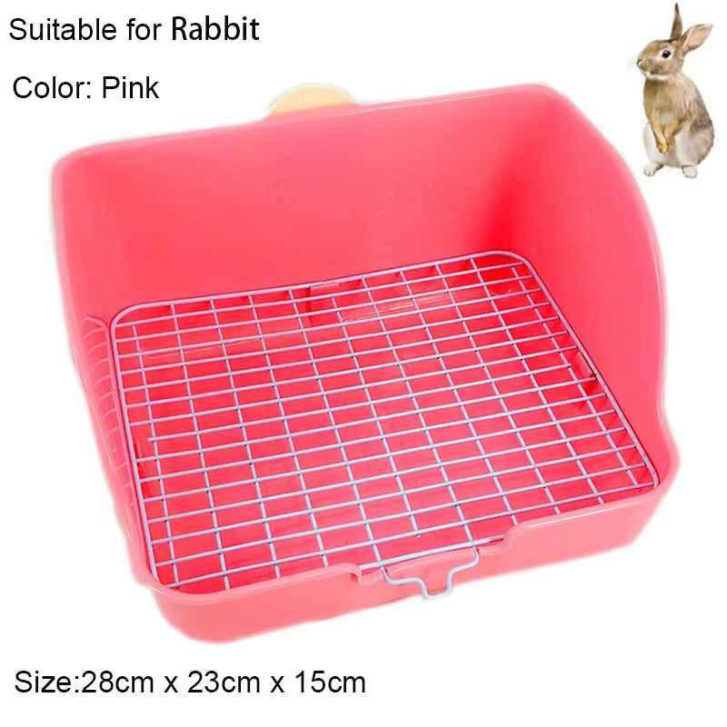 Hamster Pet Cat Rabbit Corner Toilet Litter Trays Clean Indoor Pets Litter Training Tray for Small Animals