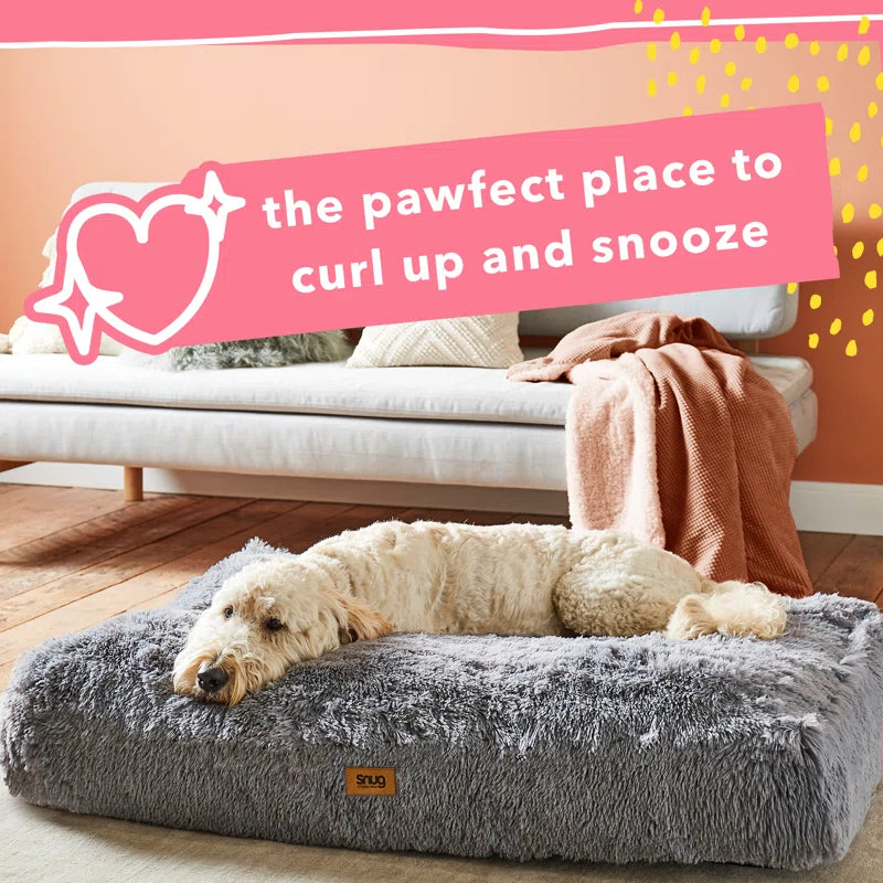 Furry Friends Super Fluffy Grey Pet Bed