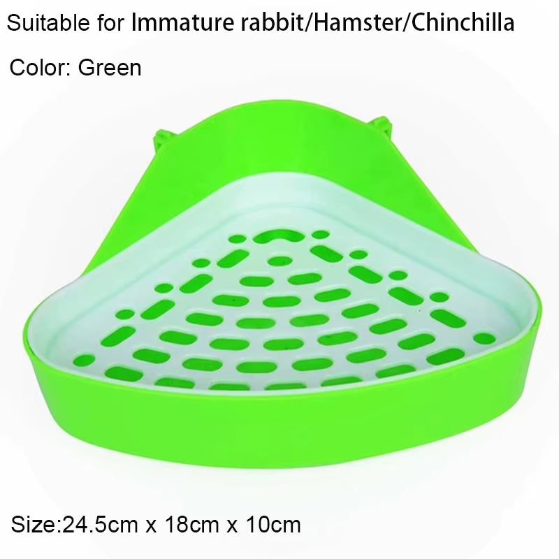 Hamster Pet Cat Rabbit Corner Toilet Litter Trays Clean Indoor Pets Litter Training Tray for Small Animals