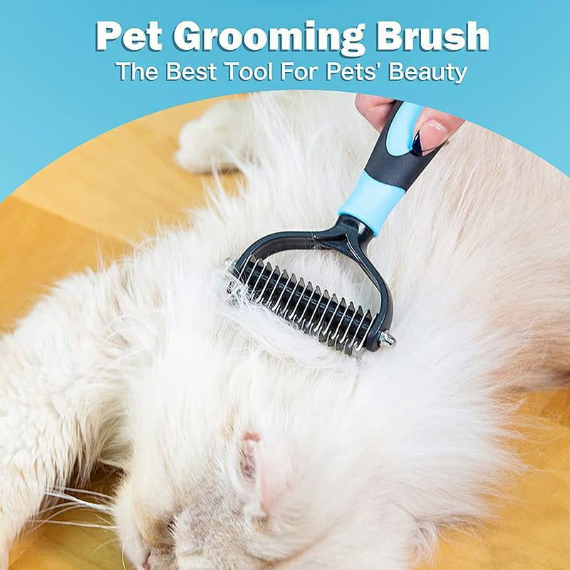 Pet Grooming Hair Removing Brush Comb Dog Cat Undercoat Brush Comb Rake Tool UK