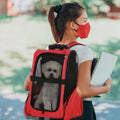 Pet Travel Backpack Bag Cat Puppy Dog Carrier W/ Trolley and Telescopic Wheel