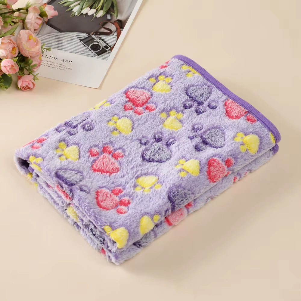 Soft Fluffy Cat Sleeping Blanket for Small Dogs Cats Mat Plush Thin Pet Cover Blanket Travel Comfortable Bed Mats Pet Supplies