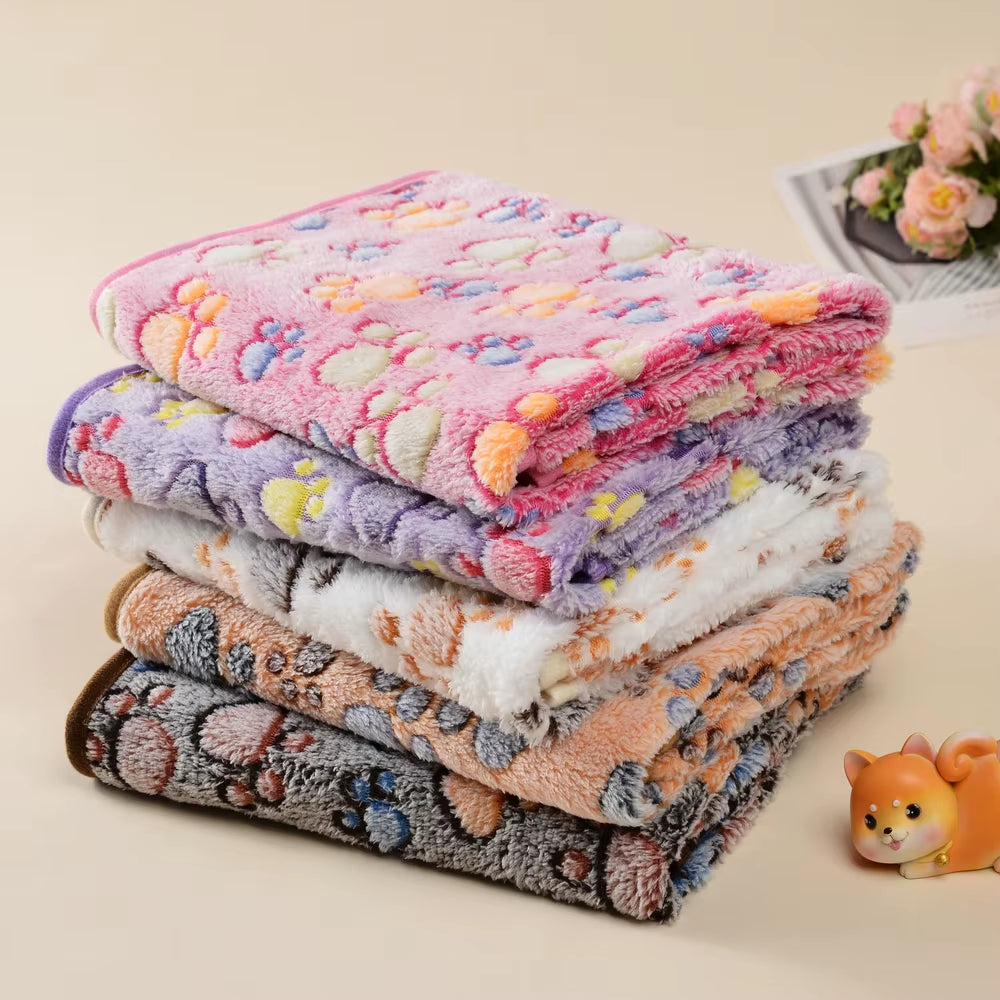 Soft Fluffy Cat Sleeping Blanket for Small Dogs Cats Mat Plush Thin Pet Cover Blanket Travel Comfortable Bed Mats Pet Supplies