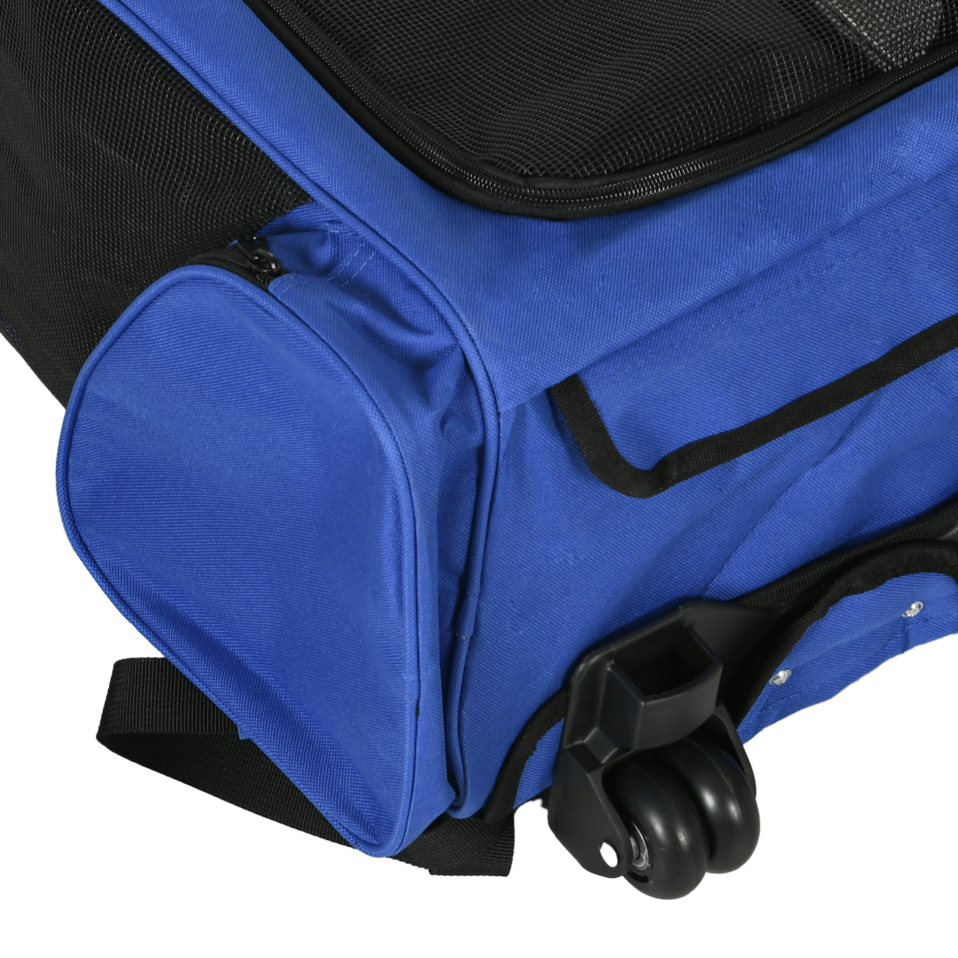 Pet Travel Backpack Bag Cat Puppy Dog Carrier W/ Trolley and Telescopic Wheel