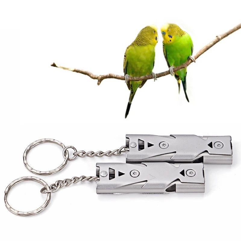 Pet Bird Ultrasonic Training Whistle Stainless Steel Outdoor Training Whistle Parrot Pigeon Return to Nest Pet Accessories