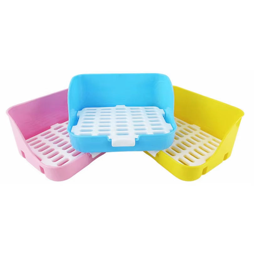 Hamster Pet Cat Rabbit Corner Toilet Litter Trays Clean Indoor Pets Litter Training Tray for Small Animals