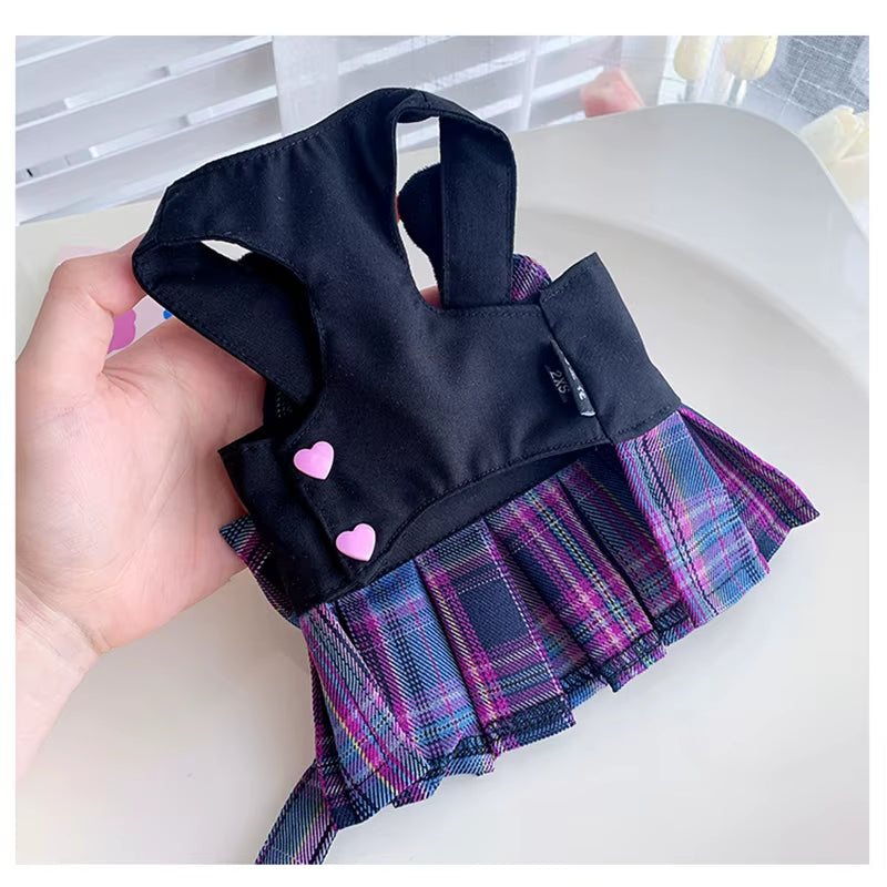 Purple Bow Dresses Dogs Collars and Harnesses with Leash XXS XL Pet Walking outside Pet Harness Vest Lead for Chihuahua Pugs