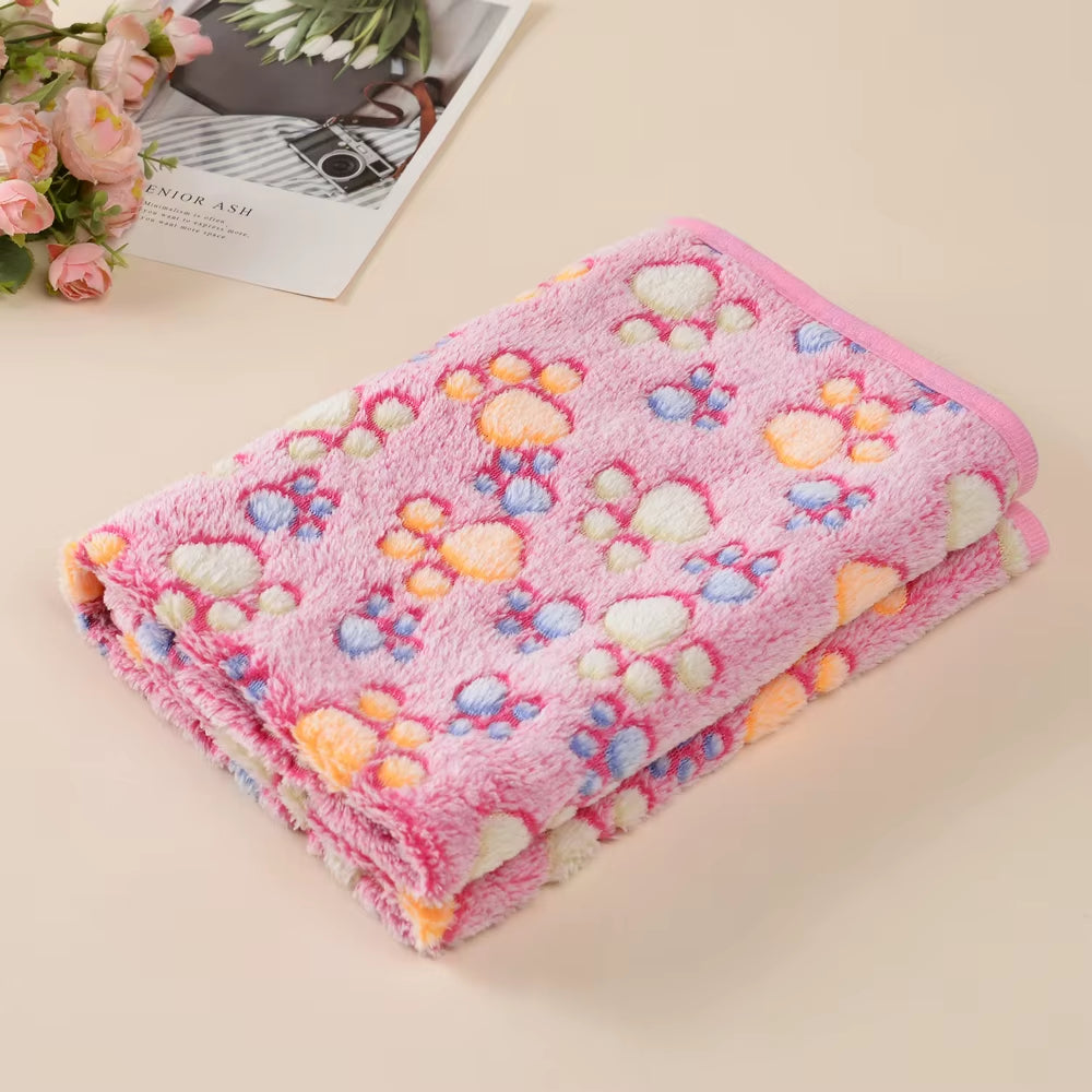 Soft Fluffy Cat Sleeping Blanket for Small Dogs Cats Mat Plush Thin Pet Cover Blanket Travel Comfortable Bed Mats Pet Supplies