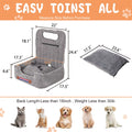 Dog Car Seat Bed Pet Booster Car Seat Travel Carrier with Safety Belt Adjustable Strap Car Seat Protector Cushion Waterproof