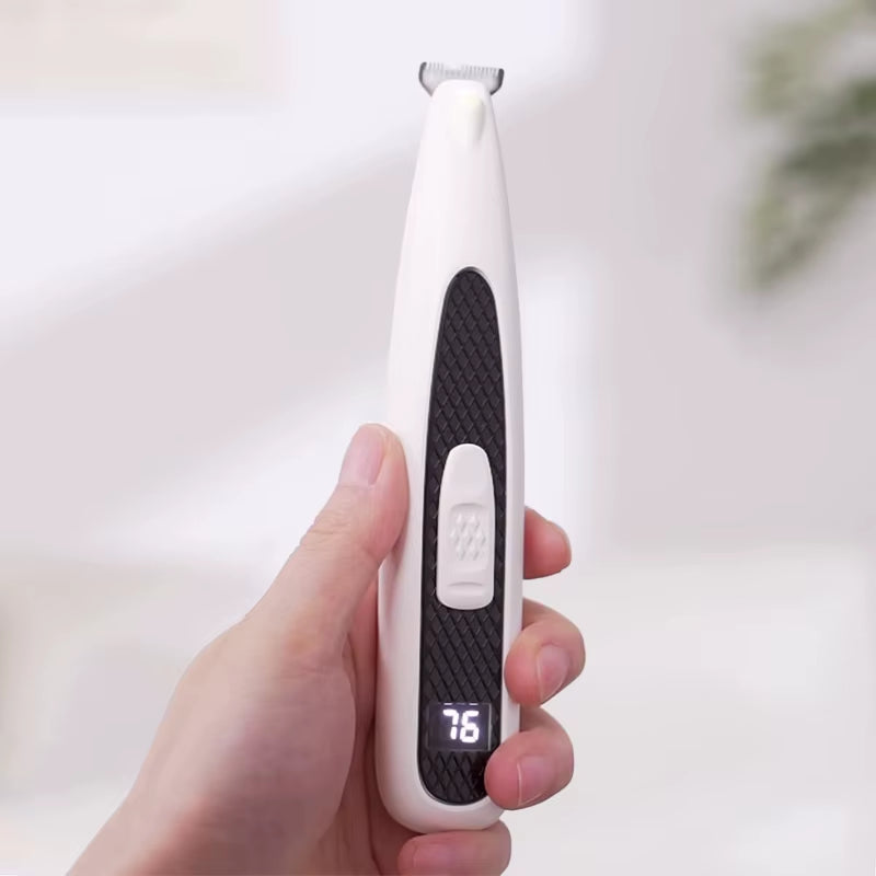 Professional Dog Cat Paw Trimmer Pet Ear Face Hair Grooming Shaver Foot Clipper Haircut Machine with LED Light