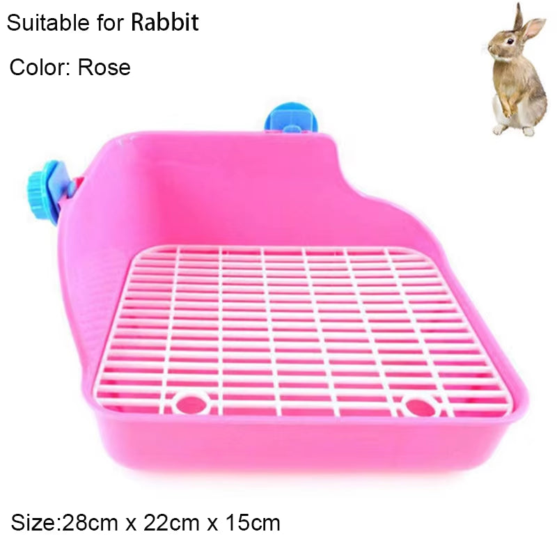 Hamster Pet Cat Rabbit Corner Toilet Litter Trays Clean Indoor Pets Litter Training Tray for Small Animals