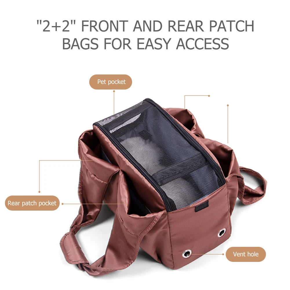 Pet Bag Portable Dog Cat Carrier Bag Pet Puppy Travel Bags Breathable Mesh Small Dog Cat Carrier Outgoing Pets Handbag
