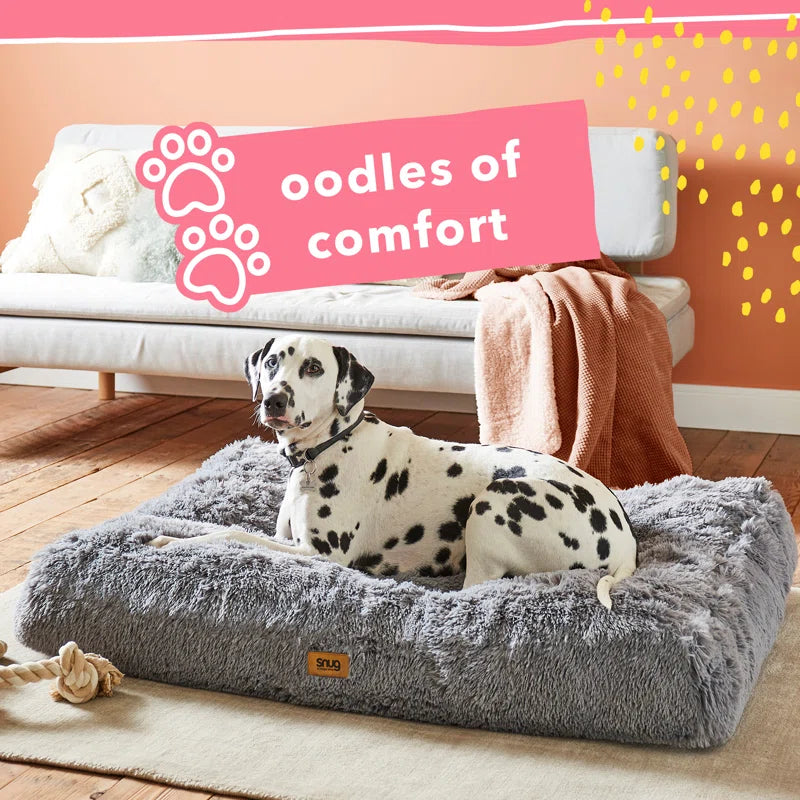 Furry Friends Super Fluffy Grey Pet Bed