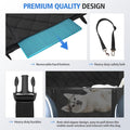 Back Seat Extender for Dogs - Large Space Car Seat Cover with Hard Bottom, Sturdy Hammock Supporting 181Kg, Easy to Install for Cars, Trucks, Suvs - Black