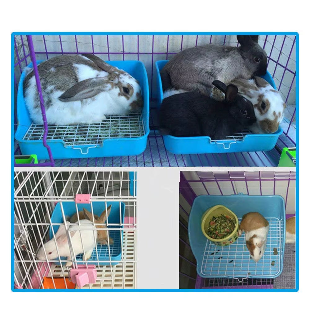 Hamster Pet Cat Rabbit Corner Toilet Litter Trays Clean Indoor Pets Litter Training Tray for Small Animals