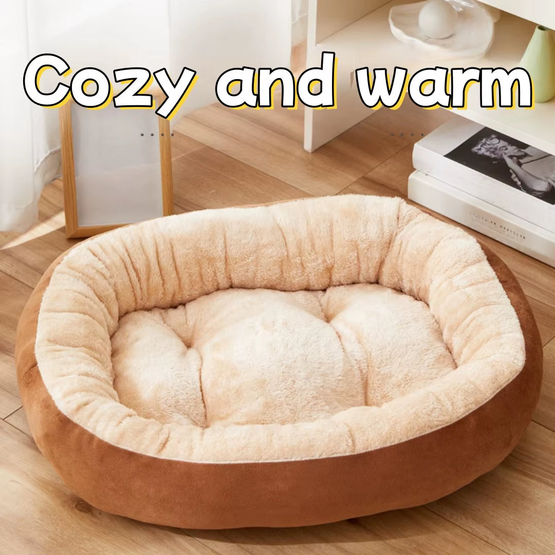 Kennel Warm Cat Kennel Thickened Oval Pet Kennel Dog Bed Dog Mat Pet Bed Pet Supplies