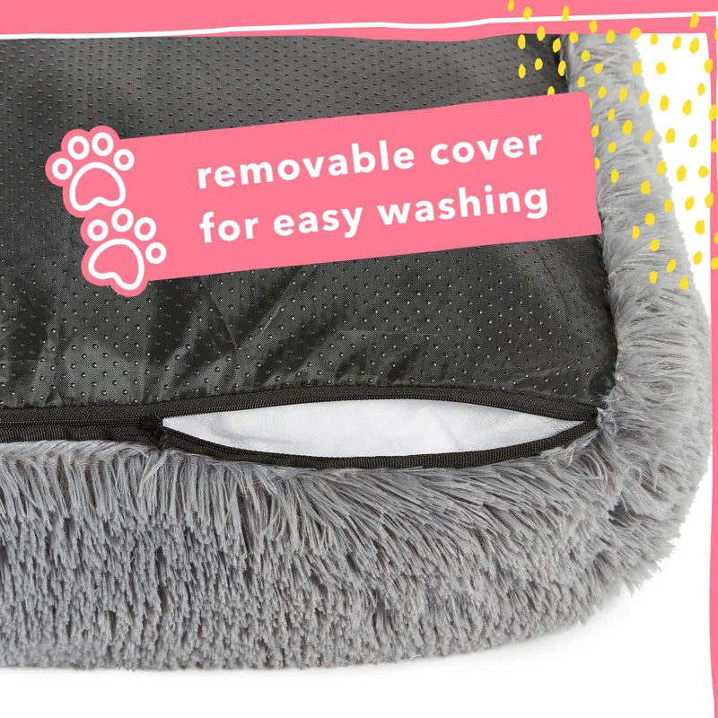 Furry Friends Super Fluffy Grey Pet Bed