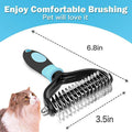 Pet Grooming Hair Removing Brush Comb Dog Cat Undercoat Brush Comb Rake Tool UK