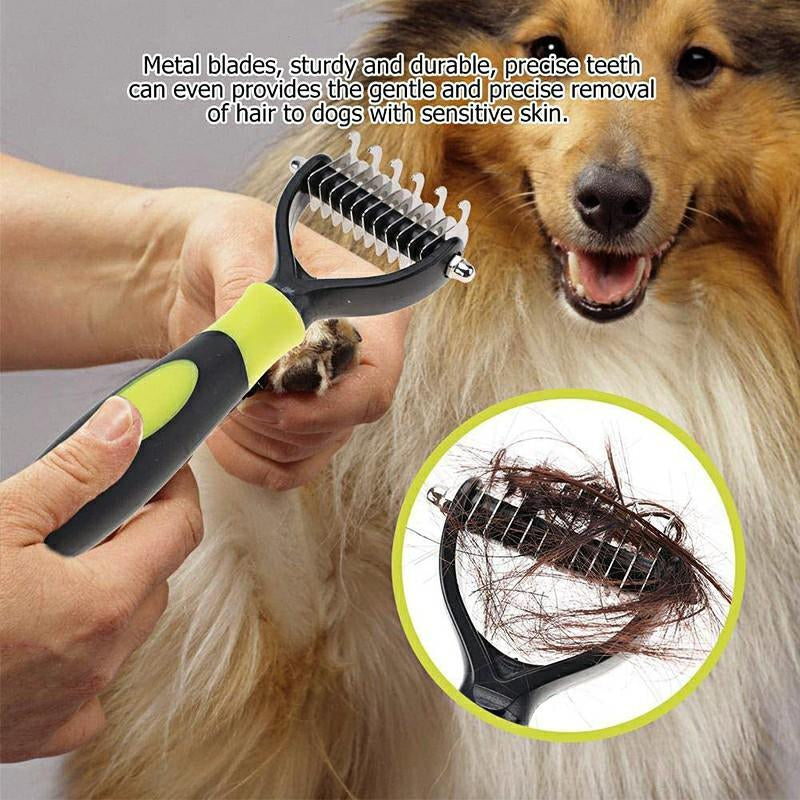 Pet Grooming Hair Removing Brush Comb Dog Cat Undercoat Brush Comb Rake Tool UK