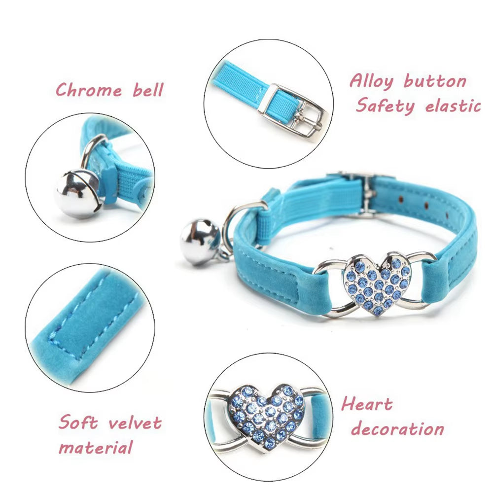 Cat Collar with Bell Collar for Cats Kitten Puppy Leash Collars for Cats Dog Chihuahua Pet Cat Collars Leashes Lead Pet Supplies