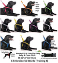 THERAPY DOG Blue Non Pull Waterproof Padded Pet Vest Harness Front Back Ring New