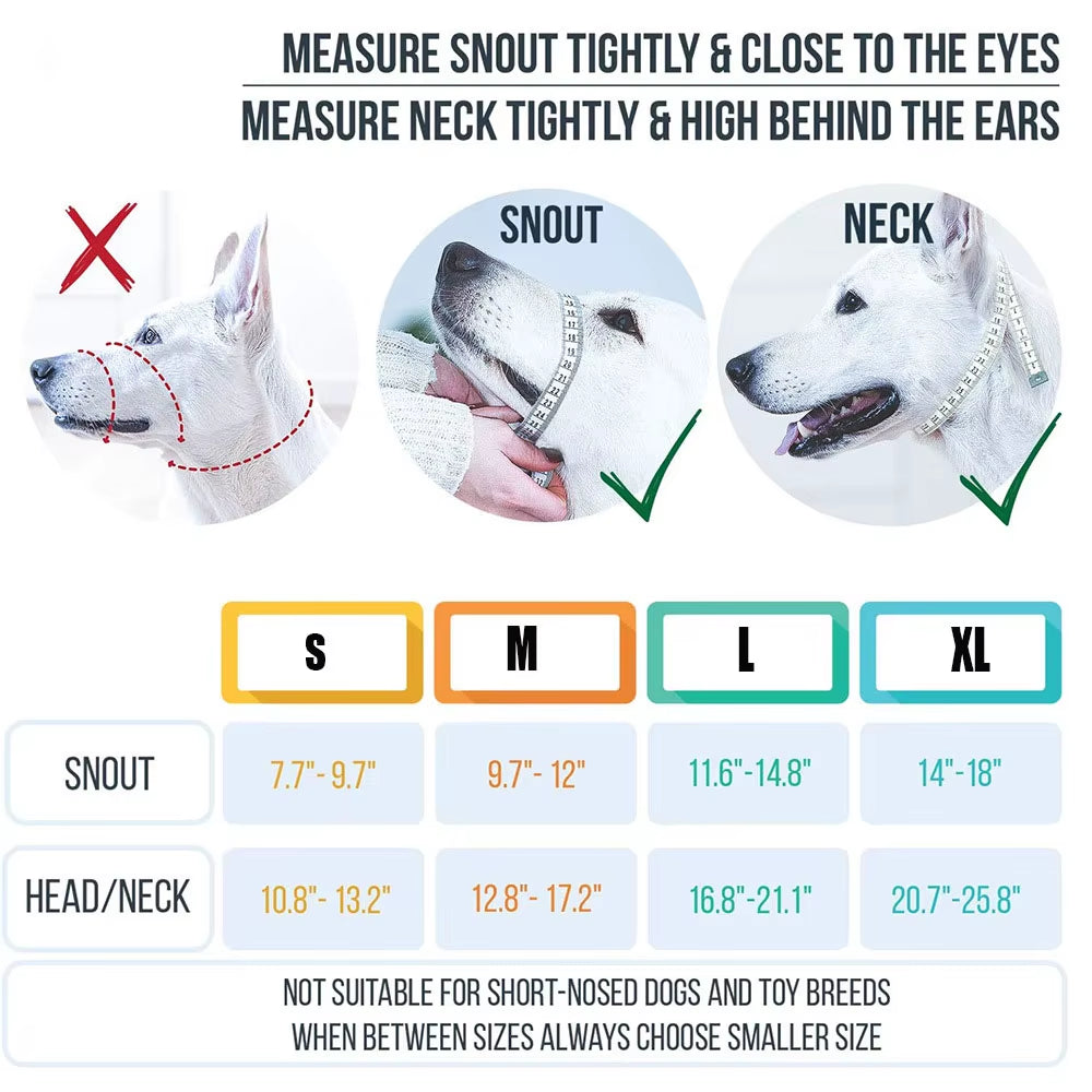 Dog Mouth Muzzles anti Bark Dog Collar Breathable Dog Training Tool Nylon Muzzle Set with Reflective Strips Summer Pet Leashes