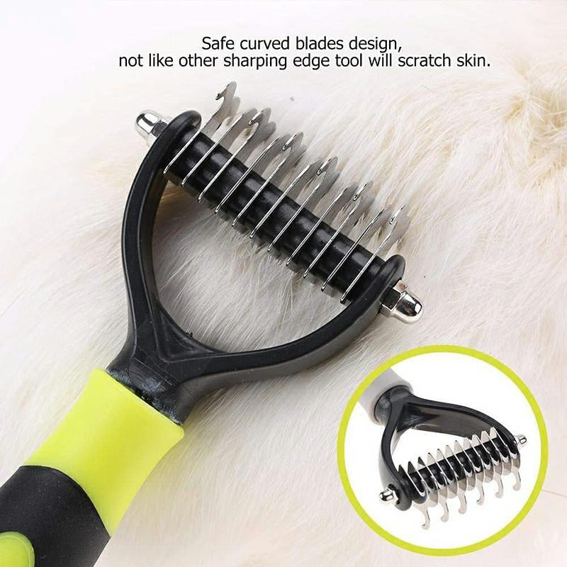 Pet Grooming Hair Removing Brush Comb Dog Cat Undercoat Brush Comb Rake Tool UK