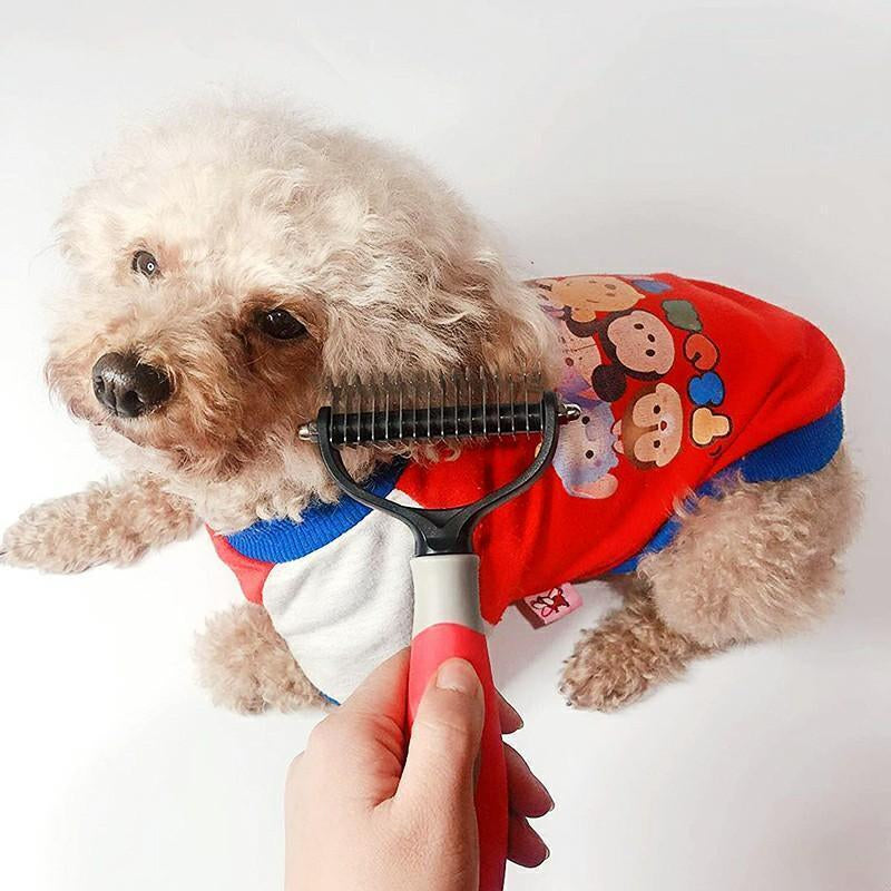 Pet Grooming Hair Removing Brush Comb Dog Cat Undercoat Brush Comb Rake Tool UK