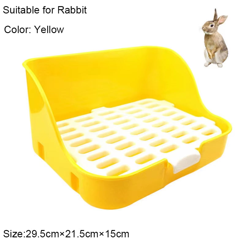 Hamster Pet Cat Rabbit Corner Toilet Litter Trays Clean Indoor Pets Litter Training Tray for Small Animals