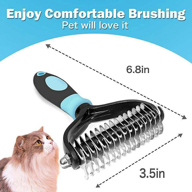Pet Grooming Hair Removing Brush Comb Dog Cat Undercoat Brush Comb Rake Tool UK