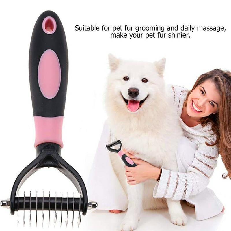 Pet Grooming Hair Removing Brush Comb Dog Cat Undercoat Brush Comb Rake Tool UK