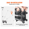 Pet Cat Carrier Breathable Outgoing Dog Carry Backpack with Telescopic Handle Wheels and Shoulder Strap for Travel Trip