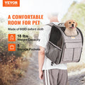 Pet Cat Carrier Breathable Outgoing Dog Carry Backpack with Telescopic Handle Wheels and Shoulder Strap for Travel Trip