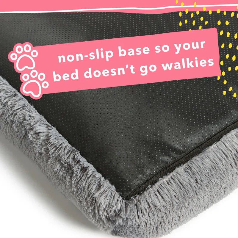 Furry Friends Super Fluffy Grey Pet Bed