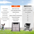 Pet Cat Carrier Breathable Outgoing Dog Carry Backpack with Telescopic Handle Wheels and Shoulder Strap for Travel Trip