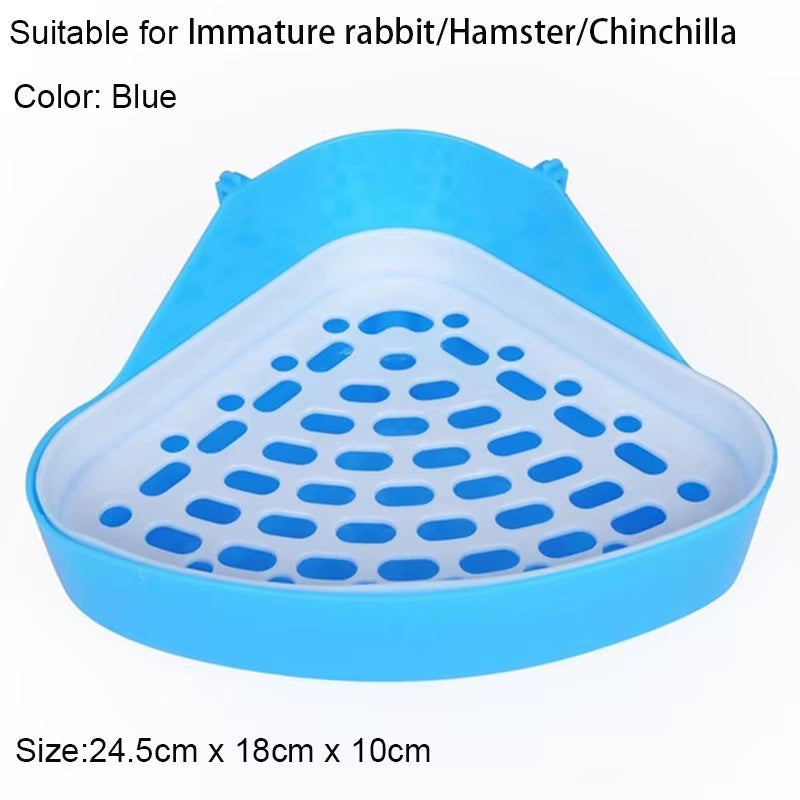 Hamster Pet Cat Rabbit Corner Toilet Litter Trays Clean Indoor Pets Litter Training Tray for Small Animals