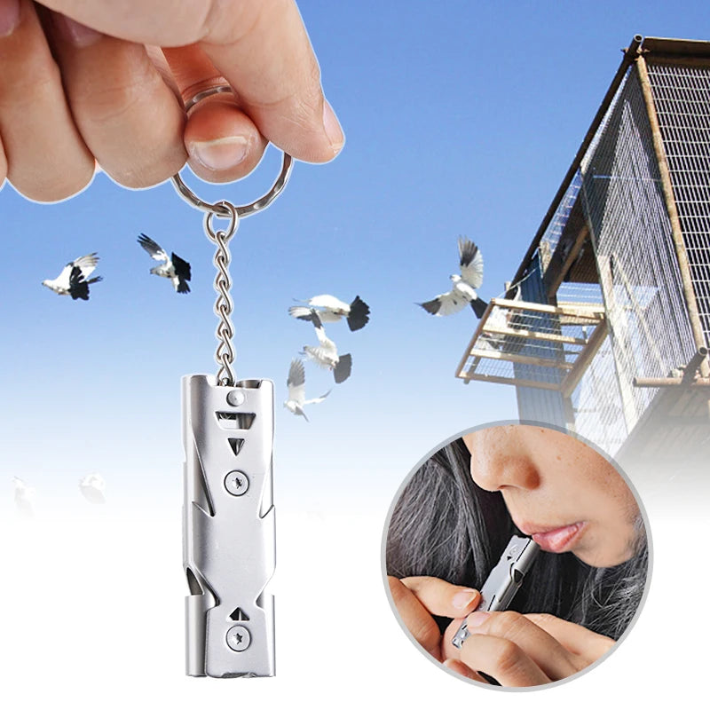 Pet Bird Ultrasonic Training Whistle Stainless Steel Outdoor Training Whistle Parrot Pigeon Return to Nest Pet Accessories