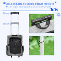 Pet Travel Backpack Bag Cat Puppy Dog Carrier W/ Trolley and Telescopic Wheel