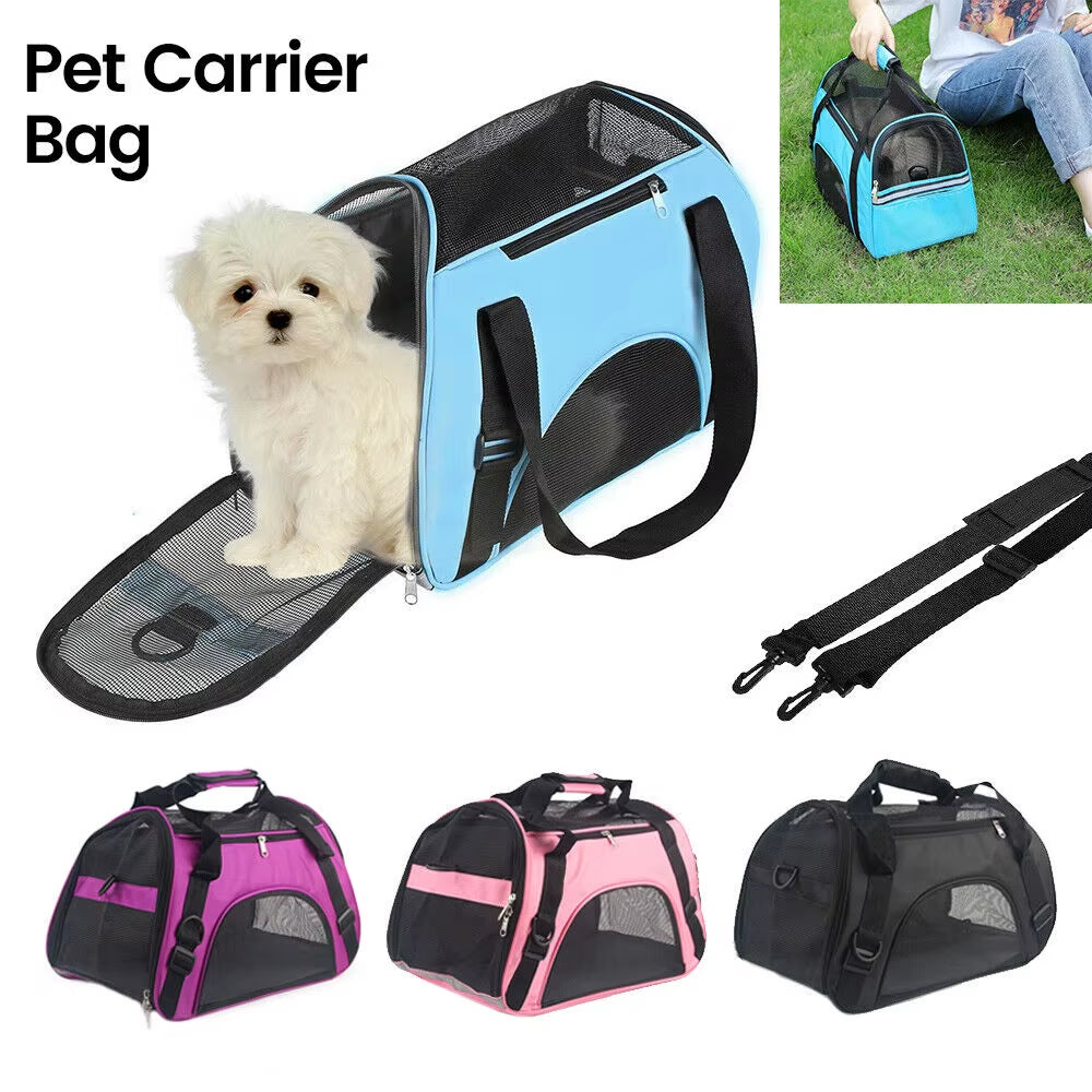Large Pet Carrier Bag AVC Portable Soft Fabric Fold Dog Cat Puppy Travel Bag