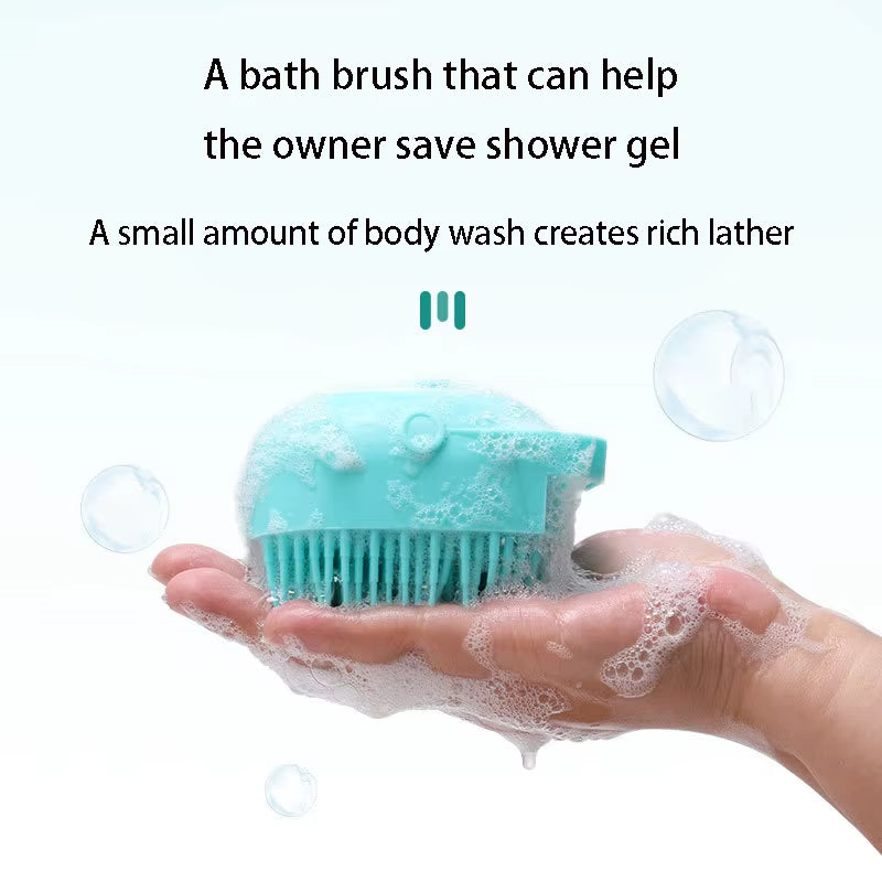 Bathroom Puppy Big Dog Cat Bath Massage Gloves Brush Soft Safety Silicone Pet Accessories for Dogs Cats Tools