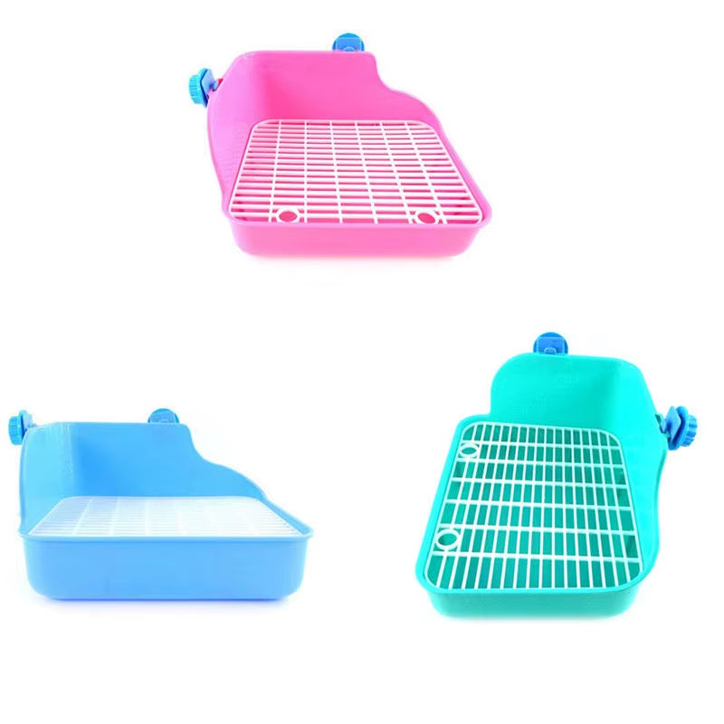 Hamster Pet Cat Rabbit Corner Toilet Litter Trays Clean Indoor Pets Litter Training Tray for Small Animals